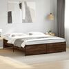vidaXL Bed Frame without Mattress Brown Oak 180x200 cm Super King