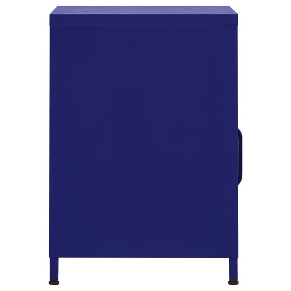vidaXL Nightstands 2 pcs Navy Blue 35x35x51 cm Steel