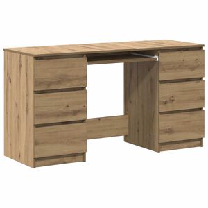 vidaXL Writing Desk Artisan Oak 140x50x77 cm Engineered Wood