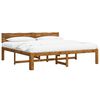 vidaXL Double Bed Frame with Headboard ROSTOCK Natural 180 x 200 cm