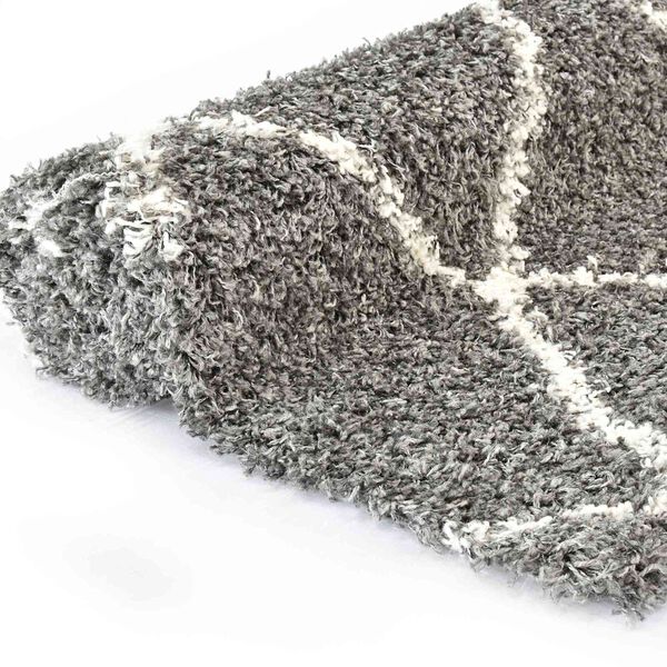vidaXL Rug Trellis Grey 230 x 160 cm Polypropylene