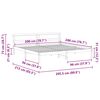 vidaXL Bed Frame with Headboard White 200 x 200 cm Solid Pine Wood