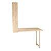 Esschert Design Wall Bar Table with Fold Down Shelf L Natural