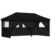 vidaXL Party Tent 292 x 580 x 315 cm Black Oxford Fabric
