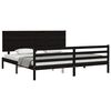 vidaXL Bed Frame without Mattress Black 200x200 cm Solid Wood