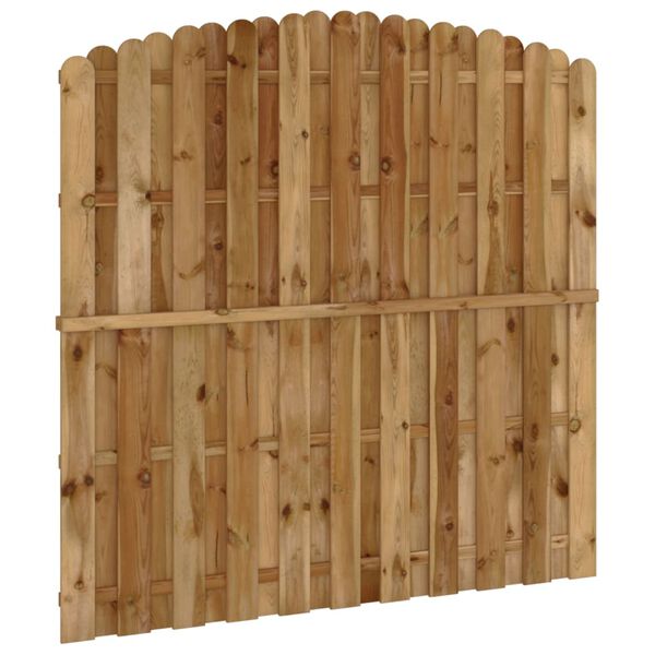 vidaXL Hit and Miss Fence Panel Pinewood 180x