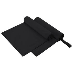 vidaXL Sports Towels 2 pcs Black 100 x 50 cm