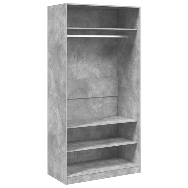 vidaXL Wardrobe Concrete Grey 100x50x200 cm Engineered Wood
