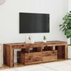vidaXL TV Cabinet with LED Lights Old Wood 140x36.5x40 cm Engineered Wood