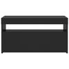 vidaXL TV Cabinet with LED Lights Black 75x35x40 cm