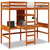 vidaXL Loft Bed Frame without Mattress Wax Brown 75x190cm