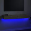 vidaXL TV Cabinet with LED Lights Sonoma Oak 120x35x15.5 cm