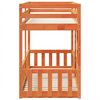 vidaXL Bunk Bed Wax Brown 90x190 cm Solid Wood Pine
