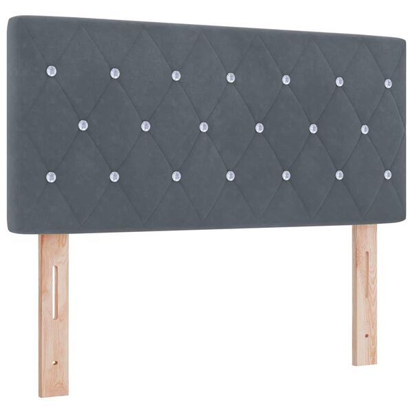 vidaXL Headboard with Headboard Dark Grey 100 cm Faux Leather