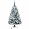 vidaXL Artificial Christmas Tree Green and White 150 cm PVC and Metal
