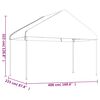 vidaXL Gazebo with Roof White 4.46x4.08x3.22 m Polyethylene