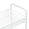 vidaXL 3-Tier Kitchen Trolley White 46x26x64 cm Iron