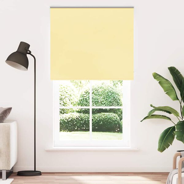 vidaXL Roller Blind Blackout Yellow 135x210 cm Fabric Width 131.6 cm Polyester
