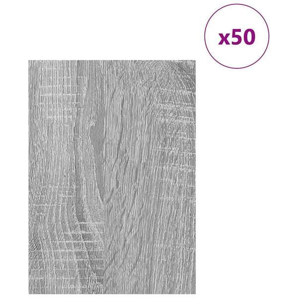 vidaXL Decor Panels 50 pcs Grey Sonoma 15 x 21 x 0.27 cm