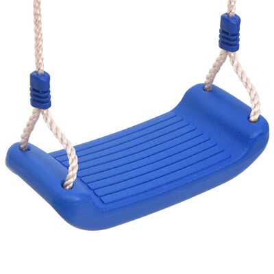 vidaXL Swing Seat with Rope Ladder and Climbing Stones Blue PE
