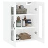 vidaXL Wall Mounted Cabinet High Gloss White 69.5x34x90 cm Engineered Wood