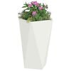 vidaXL Planter 2 pcs White 40 x 40 x 75 cm Steel
