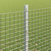vidaXL Fence with Post Silver 1.2 x 50 m Steel