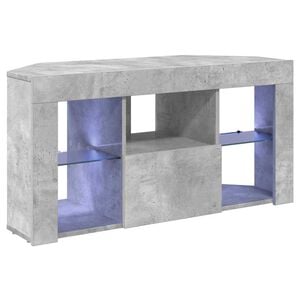 vidaXL Corner LED TV Cabinet Concrete Grey 103 x 40 x 50 cm