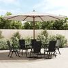 vidaXL Garden Parasol with Wooden Pole Sand 400x273 cm