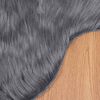 vidaXL Faux Sheepskin Rug Tafalla Anthracite 50 x 80 cm Polyester