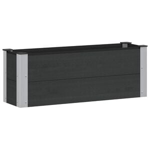 vidaXL Garden Raised Bed Black 100 x 30 x 36 cm WPC and Aluminium