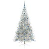 vidaXL Artificial Pre-lit Christmas Tree Silver 210 cm PET