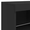 vidaXL Sideboard with LED Lights Black 283x37x67 cm