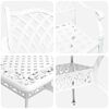 vidaXL Garden Dining Set 5 pcs White Aluminium