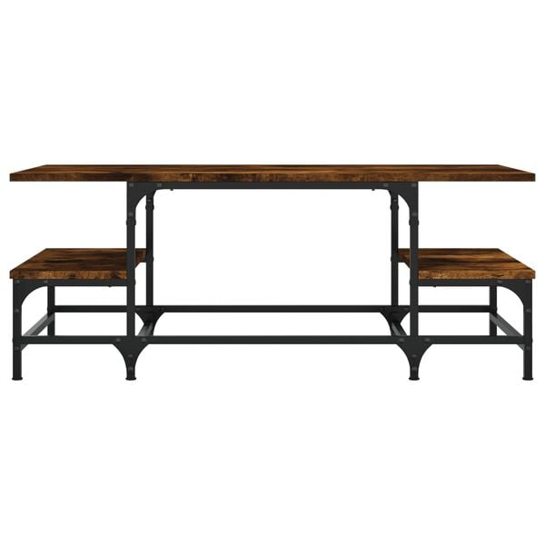 vidaXL Coffee Table Smoked Oak 100x50.5x40 cm Engineered Wood