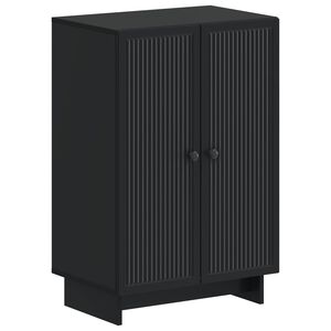 vidaXL Shoe Cabinet EDE 59.5 x 39.5 x 90 cm Engineered Wood Black