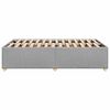 vidaXL Bed Frame without Mattress Light Grey 120x190 cm Small Double Fabric