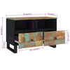 vidaXL TV Cabinet 70x33x46cm Solid Wood Reclaimed