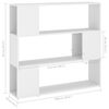 vidaXL Book Cabinet Room Divider White 100x24x94 cm