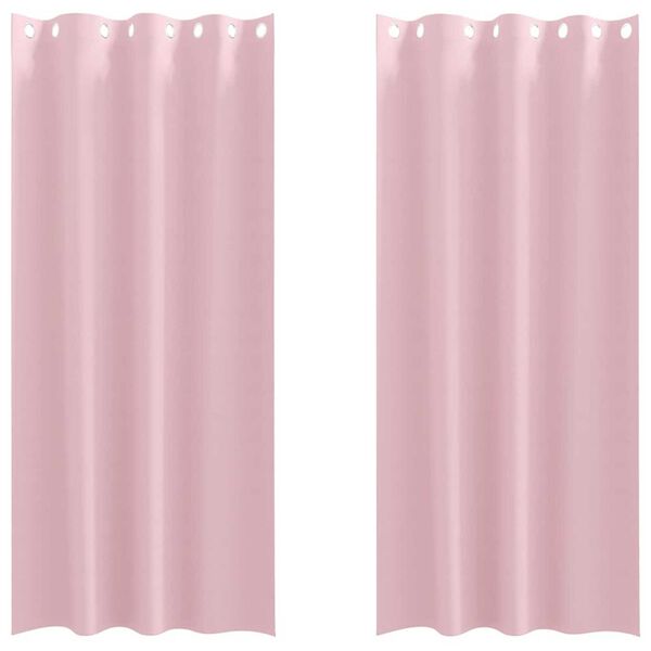vidaXL Blackout Curtains with Rings 2 pcs Baby Pink 260 x 140 cm