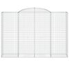 vidaXL Arched Gabion Baskets 10 pcs 300x50x200/220 cm Galvanised Iron