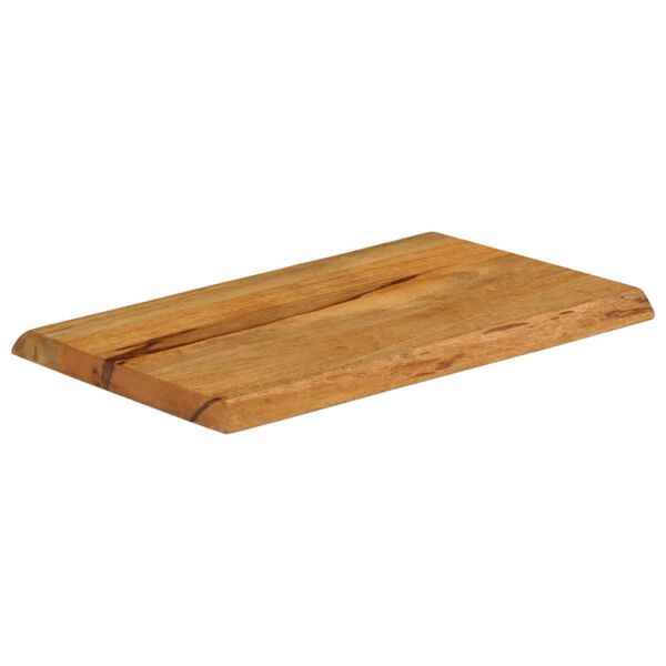 vidaXL Table Top 60x40x3.8 cm Live Edge Solid Wood Mango