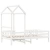 vidaXL Bed Frame with Roof without Mattress White 90x200 cm