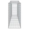 vidaXL Arched Gabion Baskets 15 pcs 400x50x100/120 cm Galvanised Iron