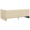 vidaXL Corner Bed Frame with Headboard Cream 90 cm x 190 cm Velvet
