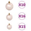vidaXL Artificial Pre-lit Christmas Tree with Ball Set 210cm 910 Branches