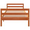 vidaXL Bed Frame without Mattress Wax Brown 90x200 cm Solid Wood Pine