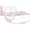 vidaXL Storage Bed with Drawer Sonoma Oak 140 x 190 cm Engineered Wood