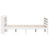 vidaXL Bed Frame with Headboard without Mattress White 140x200 cm