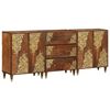vidaXL Bathroom Cabinet Set with Drawer 3 pcs Honey Brown and Gold